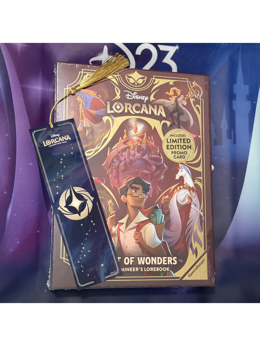 Disney D23 2026 Lorcana Quest of Wonders Illumineer's Lorebook & Bookmark